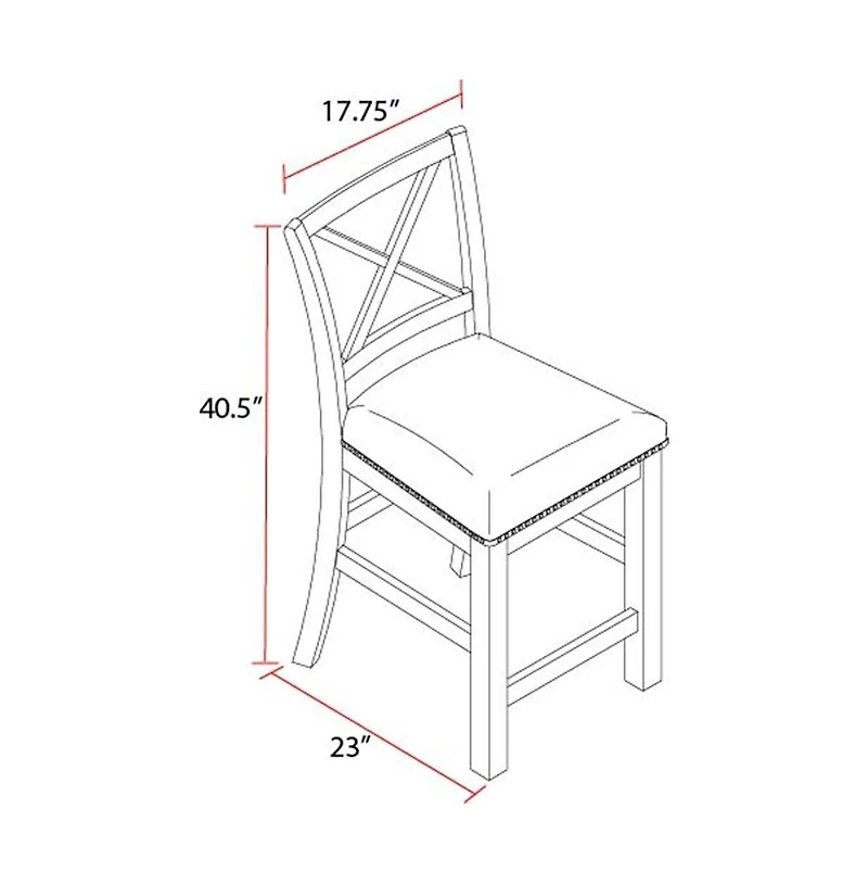 Parker House Furniture Lodge Dining Upholstered Counter Chair Two Pack