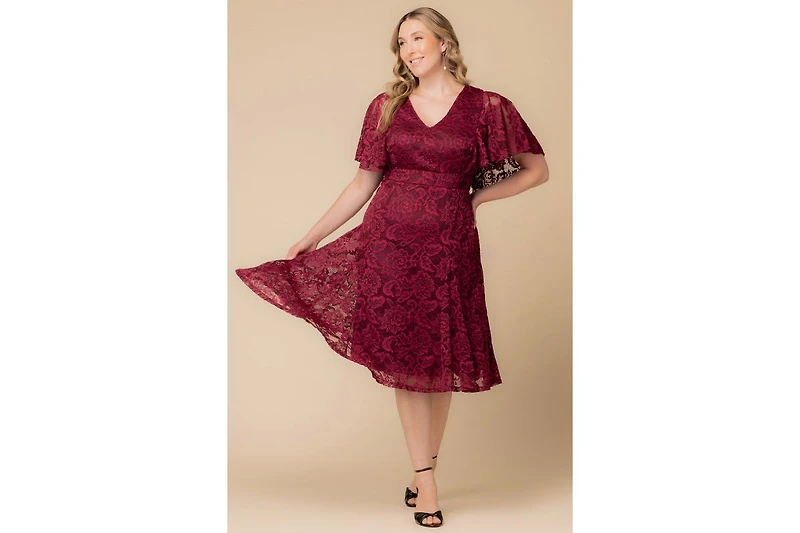 Kiyonna Plus Camille Lace Cocktail Dress