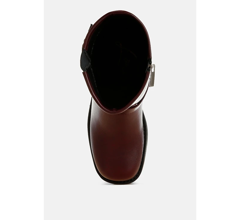 Caribou Harness Detail Biker Boots Women