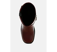 Caribou Harness Detail Biker Boots Women