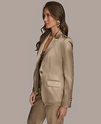 Donna Karan New York Women's Novelty One-Button Blazer