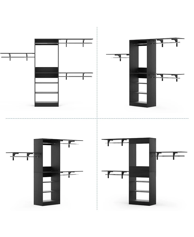 Aheaplus 20-96" W Closet System for Bedroom