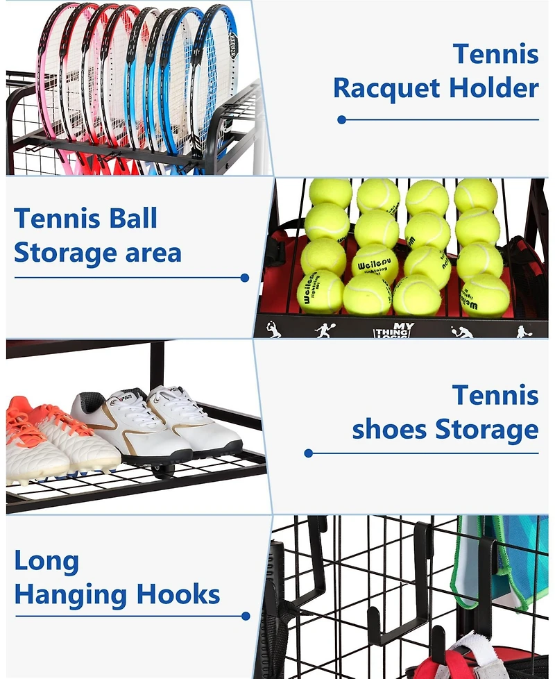 Mythinglogic Tennis Equipment Storage Rack