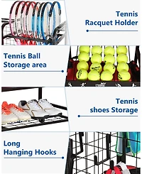 Mythinglogic Tennis Equipment Storage Rack