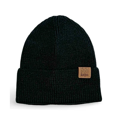 Unisex Ribbed Beanie - Black
