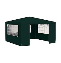 vidaXL Party Tent Green Polyethylene, Steel Large Collapsible