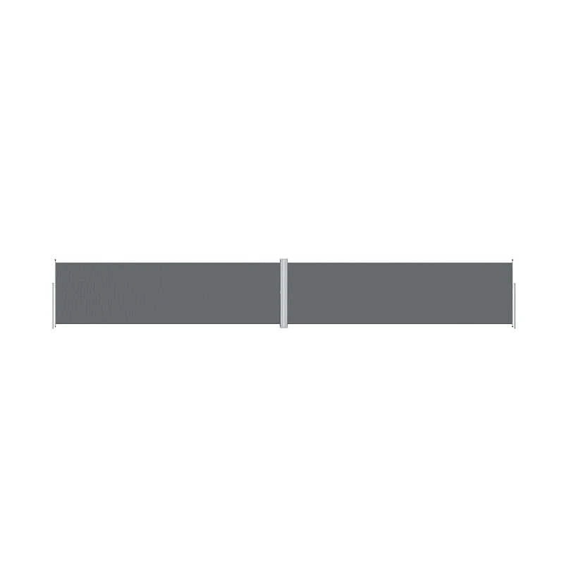 vidaXL Side Awning Anthracite Polyester with Pu coating, Steel, Aluminum