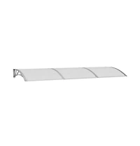 vidaXL Door Canopy Grey Polycarbonate, Abs, Aluminum 118.1 x 39.4 in