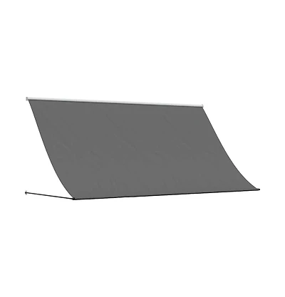 vidaXL Retractable Awning Anthracite Steel 118.1 x 59.1 in Retractable
