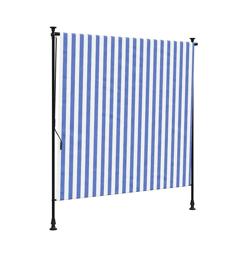 vidaXL Outdoor Roller Blind Blue and White