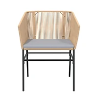 vidaXL Garden Chair Brown Pe Rattan, Powder-Coated Steel Standard
