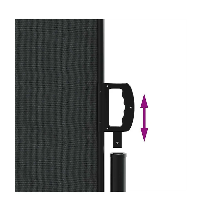 vidaXL Retractable Side Awning Black