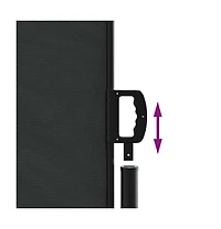 vidaXL Retractable Side Awning Black