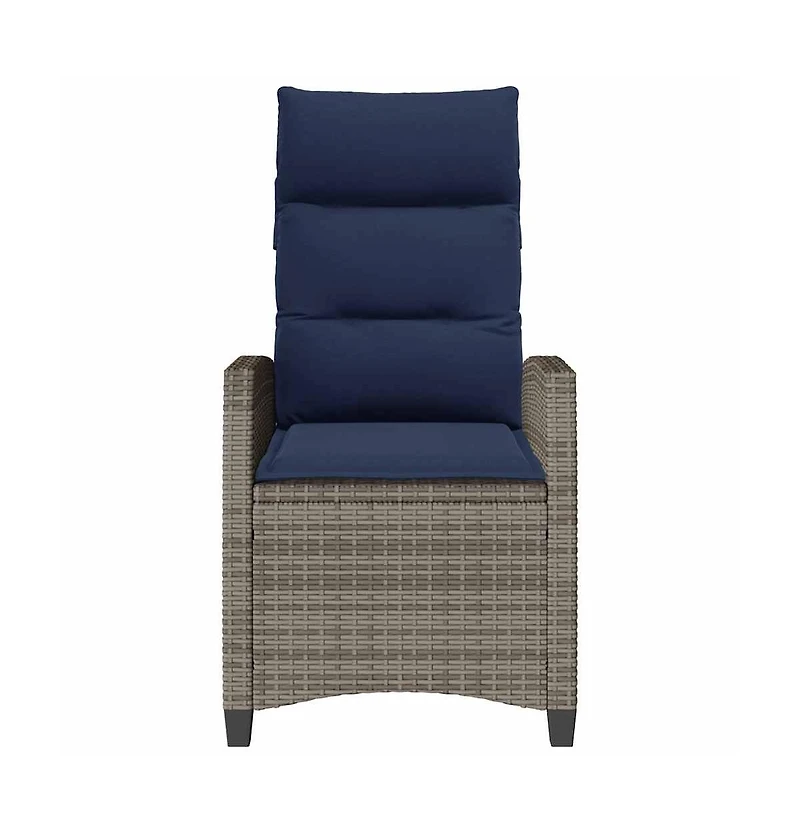 vidaXL Reclining Garden Chair Grey
