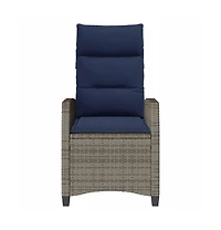 vidaXL Reclining Garden Chair Grey