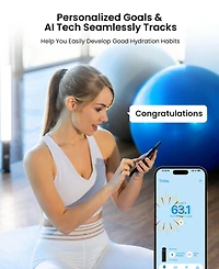 WaterH 24 oz. Insulated Smart Water Bottle with Hydration Tracking