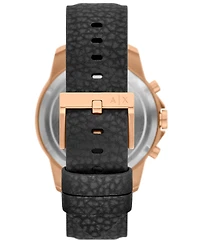 Armani Exchange Men's Chronograph Black Rubber Watch, 44mm