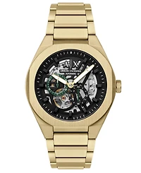 Armani Exchange Men's Sync Automatic Gold-Tone Stainless Steel Watch, 44mm