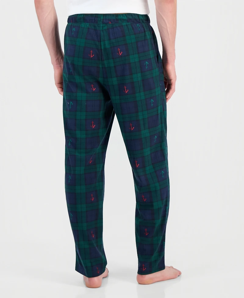 Nautica Men's Fleece Plaid Drawstring Pajama Pants