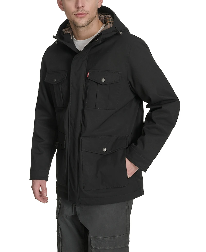 Levi's Men's Field Parka with Plaid Lining Jacket