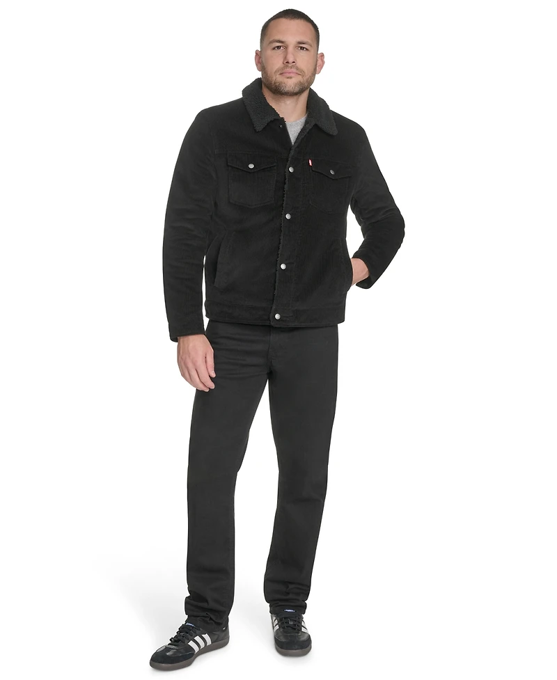 Levi's Men's Corduroy Trucker with Sherpa Collar Jacket