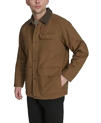Levi's Men's Cotton Canvas with Corduroy Collar Barn Jacket