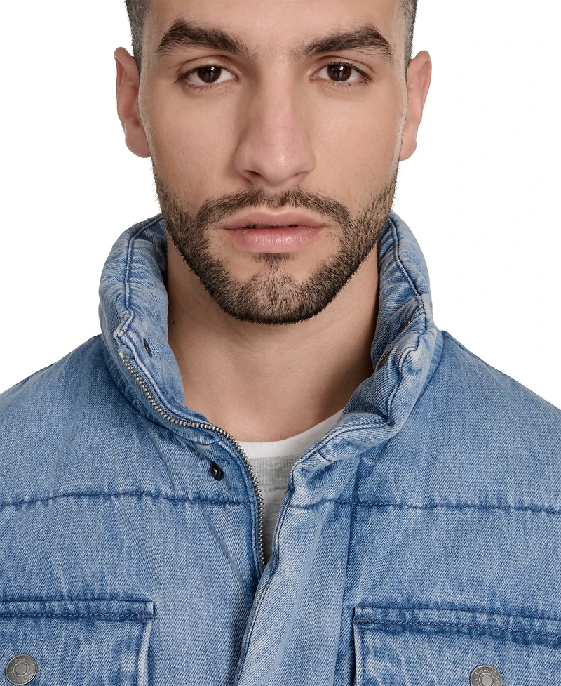 Levi's Men's Denim Quilted Puffer Jacket