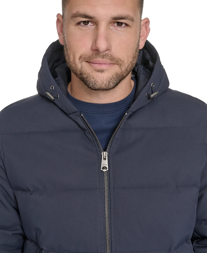 Levi's Men's Quilted Bomber with Hood Jacket