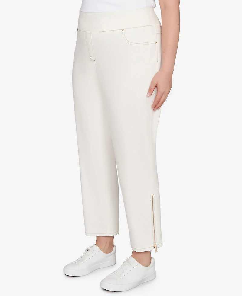 Ruby Rd. Plus Zipper Hem Pull On Pants