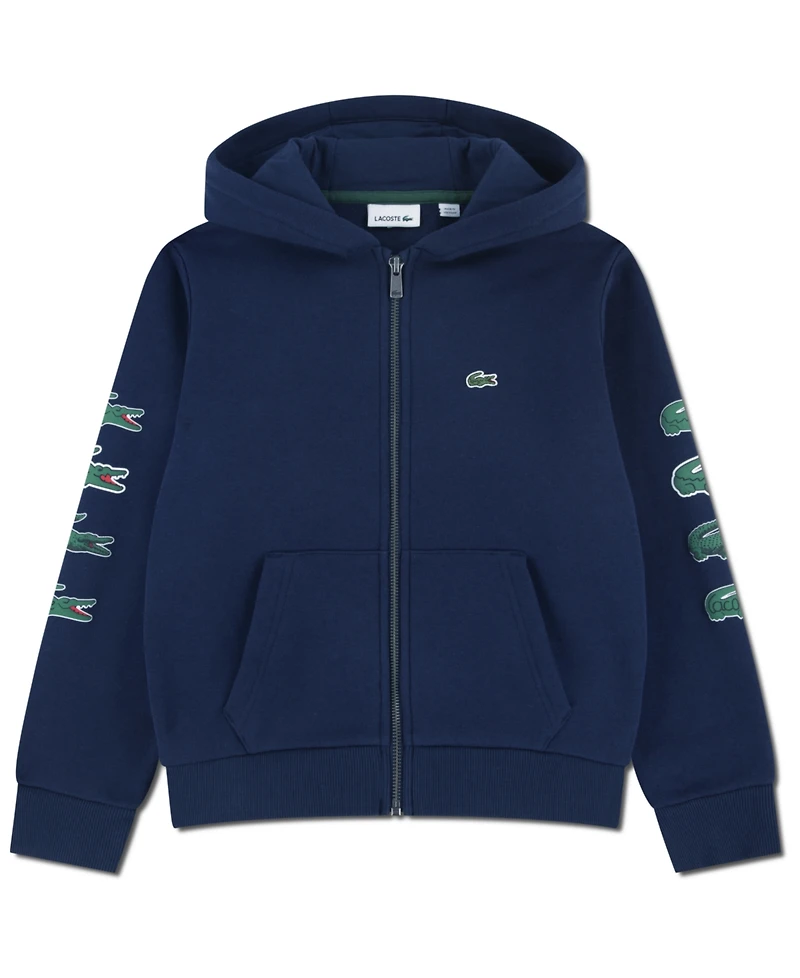 Lacoste Boys 8-20 Graphic Logo Print Full-Zip Hoodie