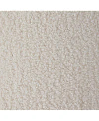 Ornavo Home Donovan Round Tufted Boucle Storage Ottoman - White