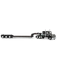 First Gear 1/64 Black Ford Ltl 9000 Fontaine Magnitude Tri-axle Lowboy Trailer Dcp