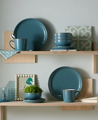 Denby Azure Coupe Medium Plates, Set of 4