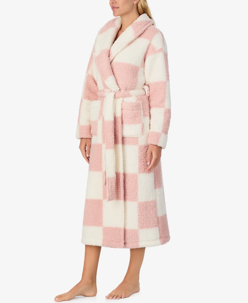 Sanctuary Women's Ultra-Cozy Belted Check Wrap Short Robe