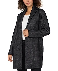 Liverpool Los Angeles Women's Long Sleeves Open Front Shawl Coatigan