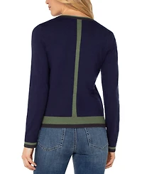 Liverpool Los Angeles Women's Long Sleeves Colorblock Sweater