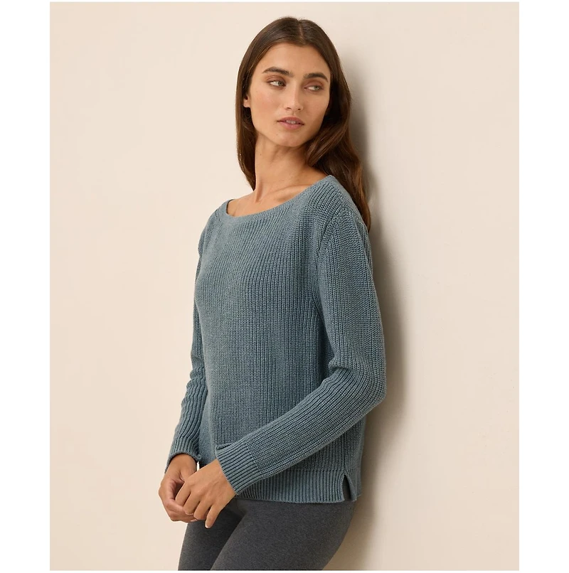 Pact Women's Luxe Knit Boatneck Sweater