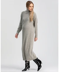 Pietro Brunelli Maternity Cozy Turtleneck Sweater Gressoney Maxi Dress