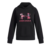Under Armour Big Girls Rival Fleece Logo Print Fill Hoodie