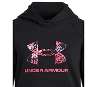 Under Armour Big Girls Rival Fleece Logo Print Fill Hoodie