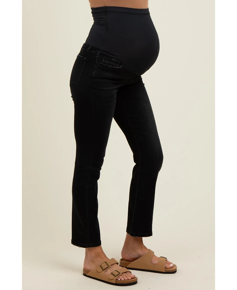 Pinkblush Maternity Black Ankle Slim Straight Leg Jeans
