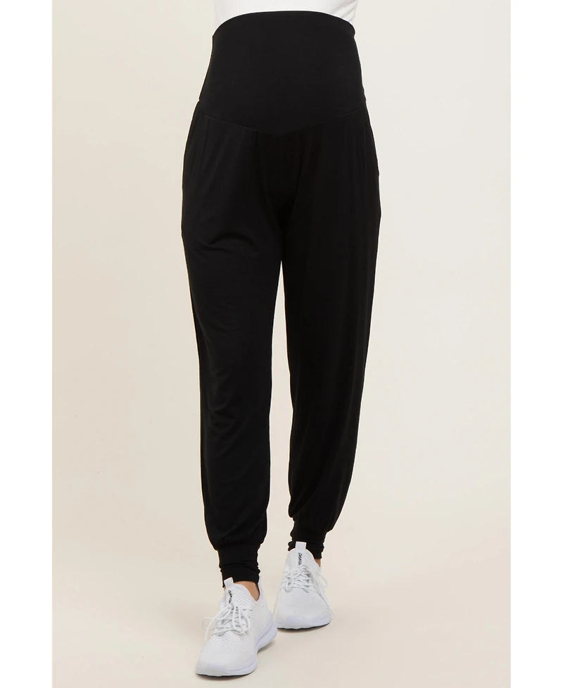 Pinkblush Maternity Black Soft Knit Joggers