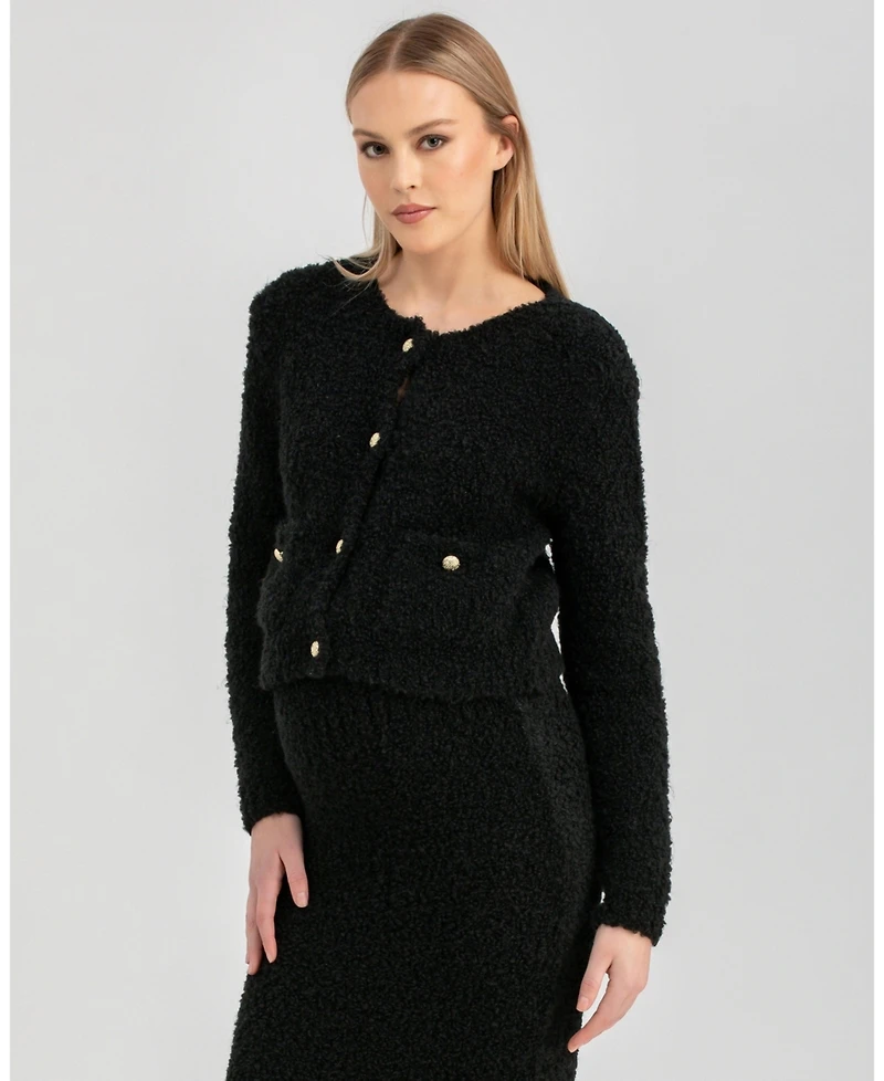 Pietro Brunelli Maternity Button-Front Cardigan Courchevel with Pockets