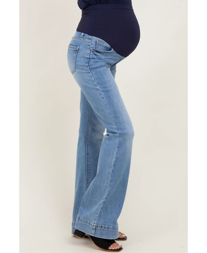 Pinkblush Maternity Medium High Rise Flare Jeans