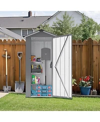 Mondawe 2.5FT Galvanized Steel Storage Shed - Waterproof & Lockable