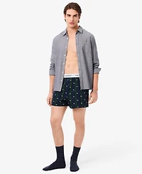 Lacoste Men's 3-Pack Regular-Fit Woven Boxer Set