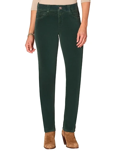 Democracy Petite "Ab"solution Corduroy Straight-Leg Jeans