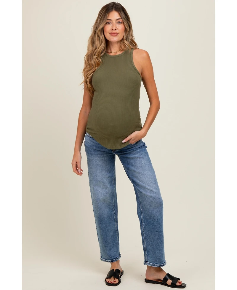 Pinkblush Maternity Blue Slim Ankle Barrel Leg Jeans
