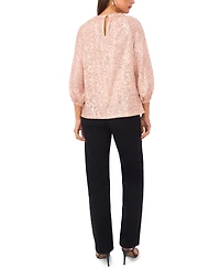 Sam & Jess Women's Sequin Detail Puff Sleeves Top