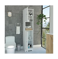 Tuhome Ibis Linen Cabinet White Mdf